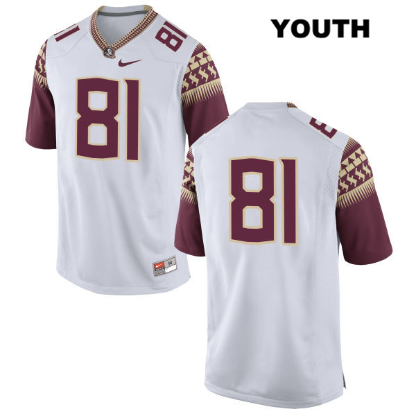 Youth NCAA Nike Florida State Seminoles #81 Alex Marshall College No Name White Stitched Authentic Football Jersey KLN0769MZ